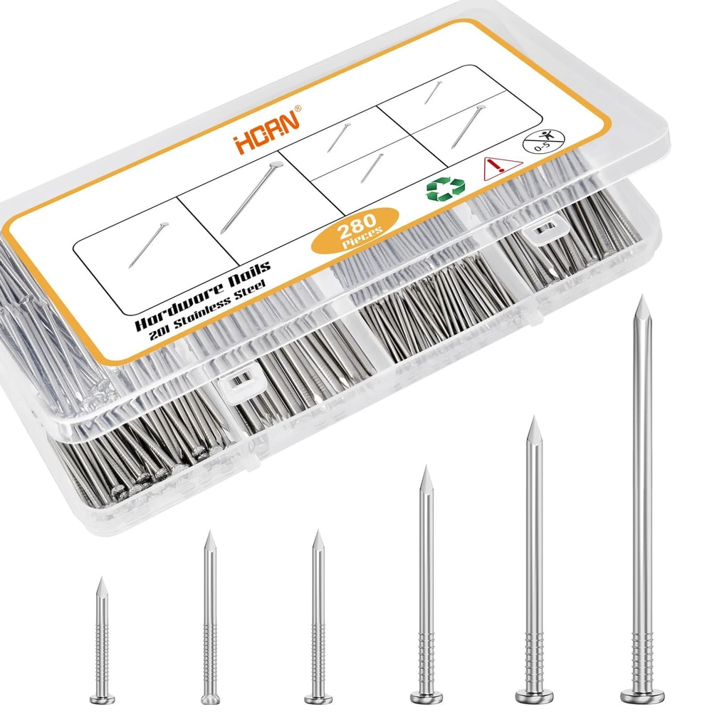 Premium Steel RoundHead Tacks For Jewelry Box Hinges 280Piece Set 0