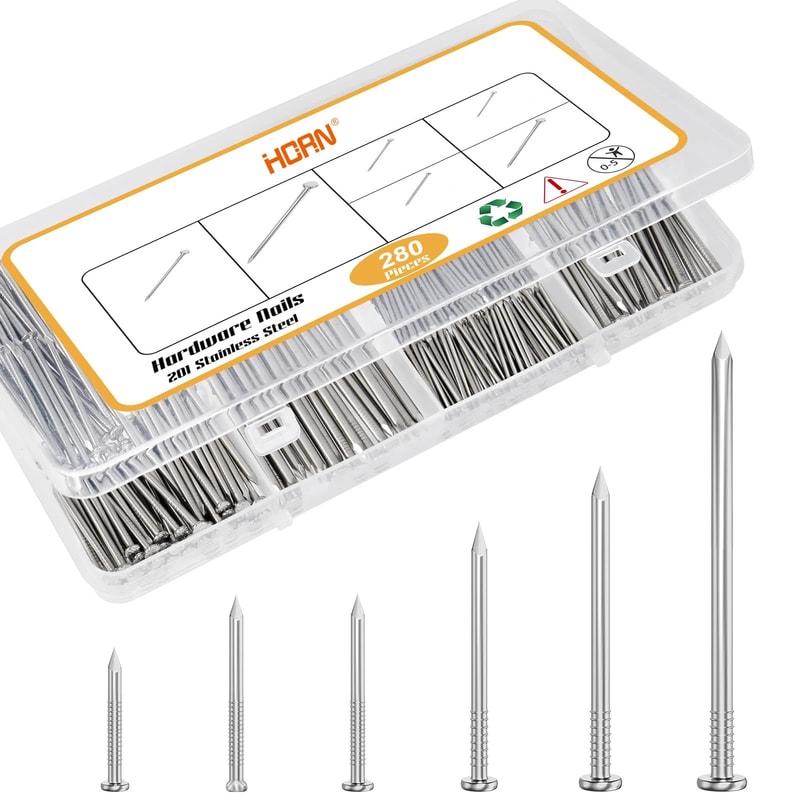 Premium Steel RoundHead Tacks For Jewelry Box Hinges 280Piece Set 0