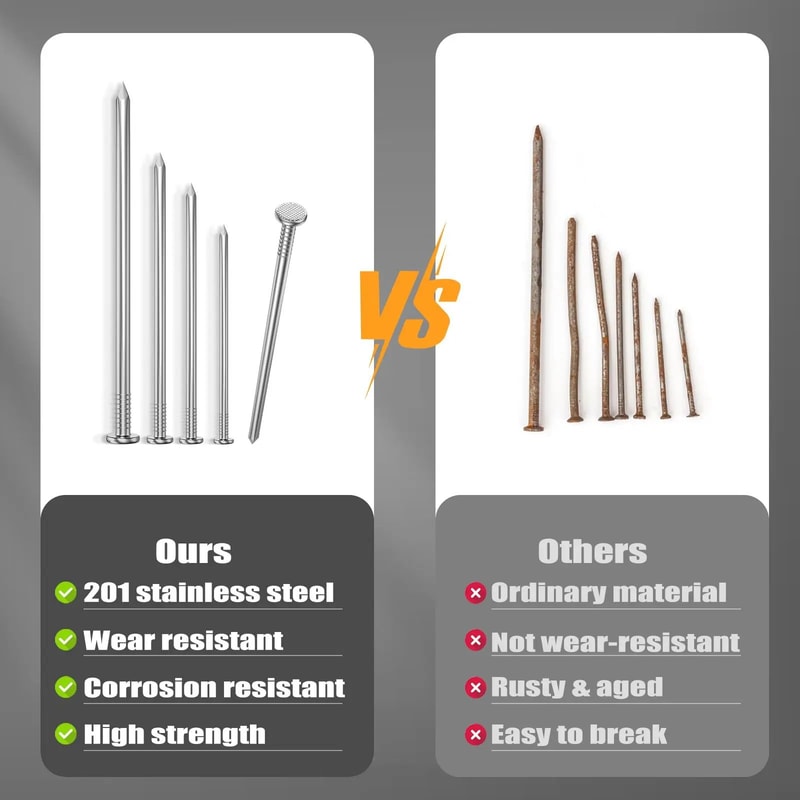 Premium Steel RoundHead Tacks For Jewelry Box Hinges 280Piece Set 2