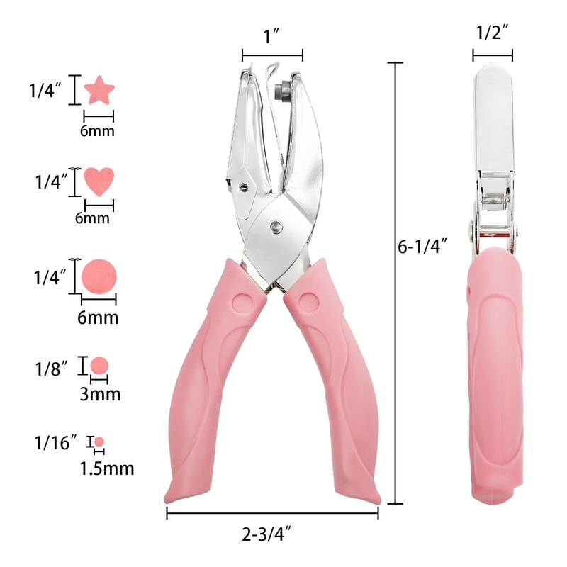 CuteCraft SingleHole Paper Puncher Star Heart Circle DIY Shape Cutter 1