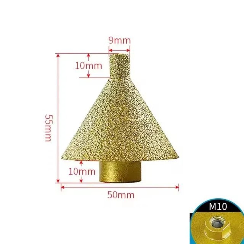 Premium M10 38 Mm Diamond Chamfer Bit Tile Marble Concrete Edge Finisher 7