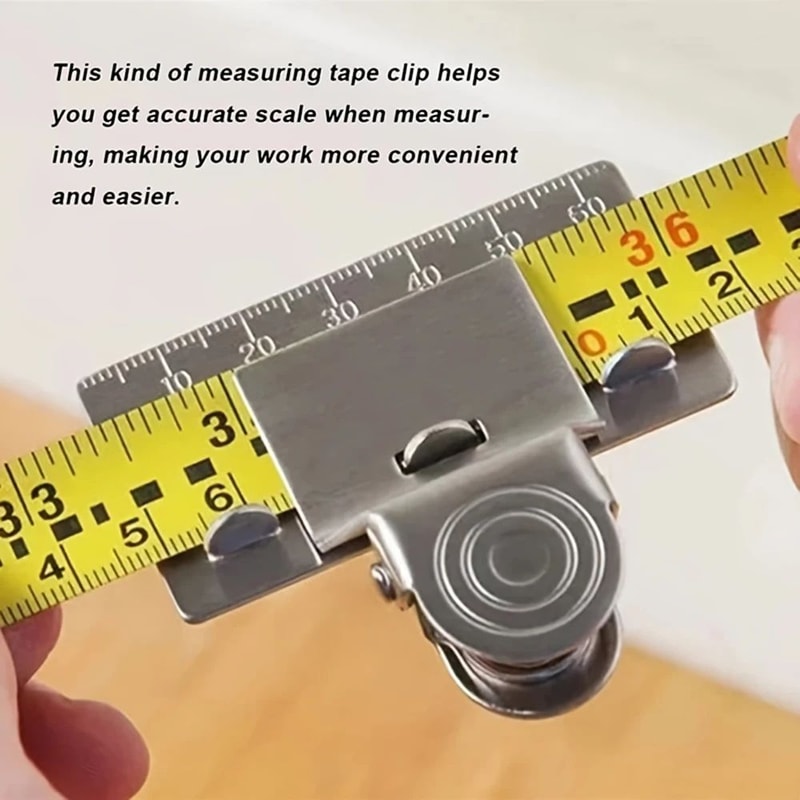 MetalClip Tape Measure Holder Compact Woodworking Measuring Tool 1