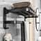 MatteBlack 20Inch WallMount Foldable Towel Rack Hook SpaceSaving Bathroom Organizer 6