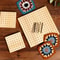 Handcrafted Bamboo Crochet Block Plate Precision Grid Board For Crochet Weaving Projects 0