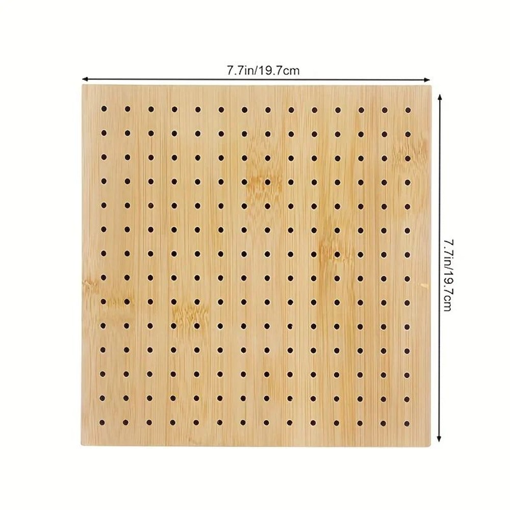 Handcrafted Bamboo Crochet Block Plate Precision Grid Board For Crochet Weaving Projects 1
