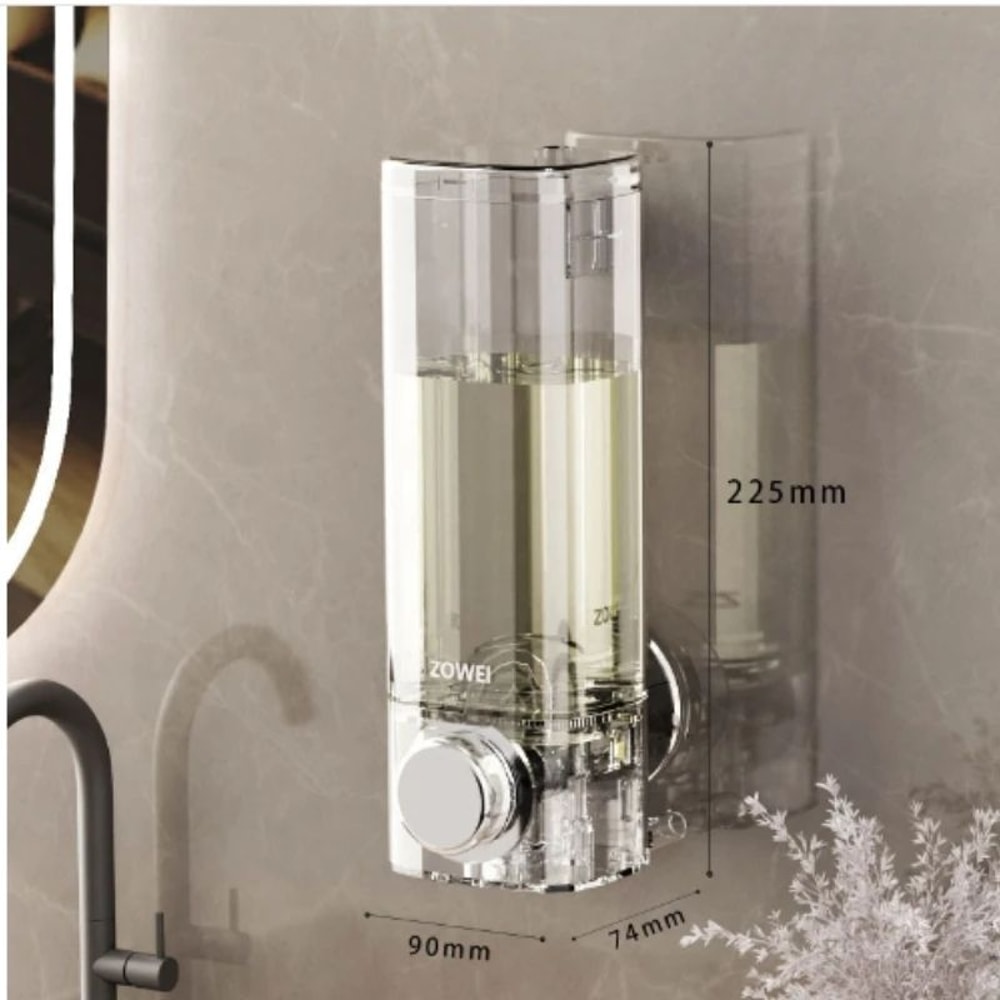 EasyMount NoDrill Wall Soap Dispenser Suction Cup Refillable SpaceSaving 7