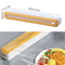 2in1 Plastic Wrap Foil Dispenser SuctionBase Kitchen Organizer With Slide Cutter 2