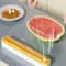 2in1 Plastic Wrap Foil Dispenser SuctionBase Kitchen Organizer With Slide Cutter 4