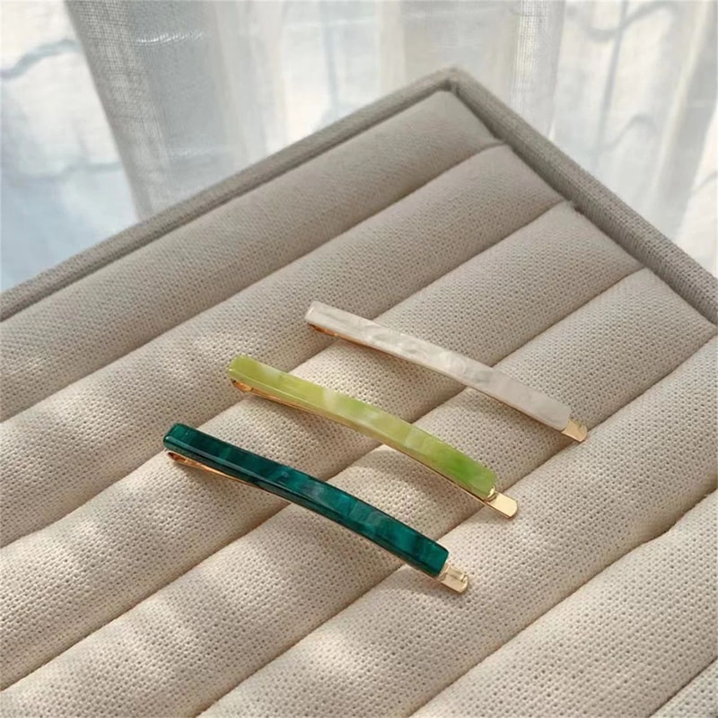 Elegant Acetate Geometric Hair Barrettes Set Chic Oblong Clips For Effortless Everyday Styling 7