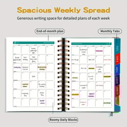 2026 year-round planner & organizer - 320-page weekly & monthly calendar with stickers