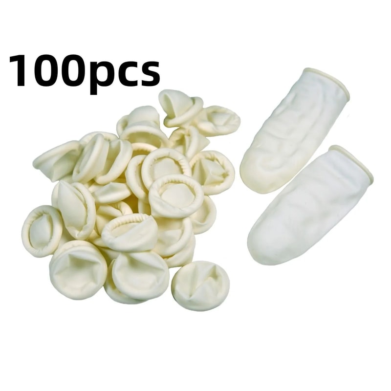 Disposable Natural Rubber Finger Cots AntiSlip Latex Finger Protectors 50100 Pack 10