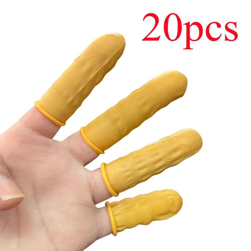 Disposable Natural Rubber Finger Cots AntiSlip Latex Finger Protectors 50100 Pack 7