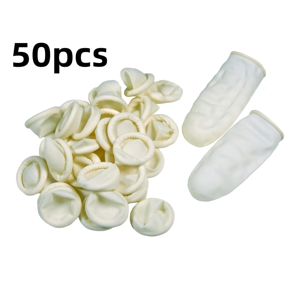 Disposable Natural Rubber Finger Cots AntiSlip Latex Finger Protectors 50100 Pack 8