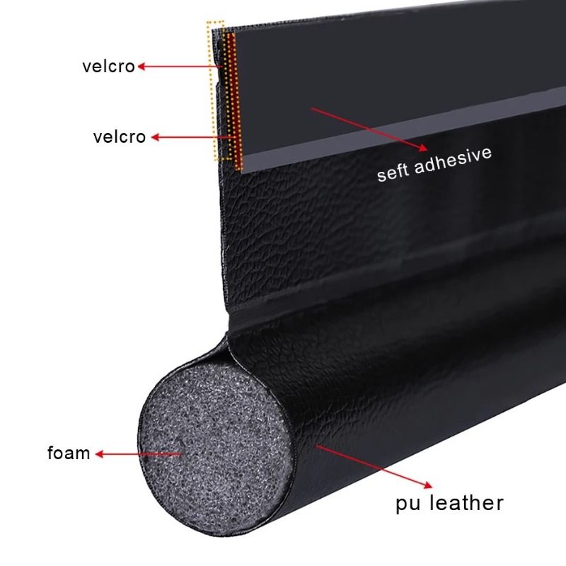 Premium Adjustable Door Bottom Seal UnderDoor Weatherstrip Draft Stopper 2
