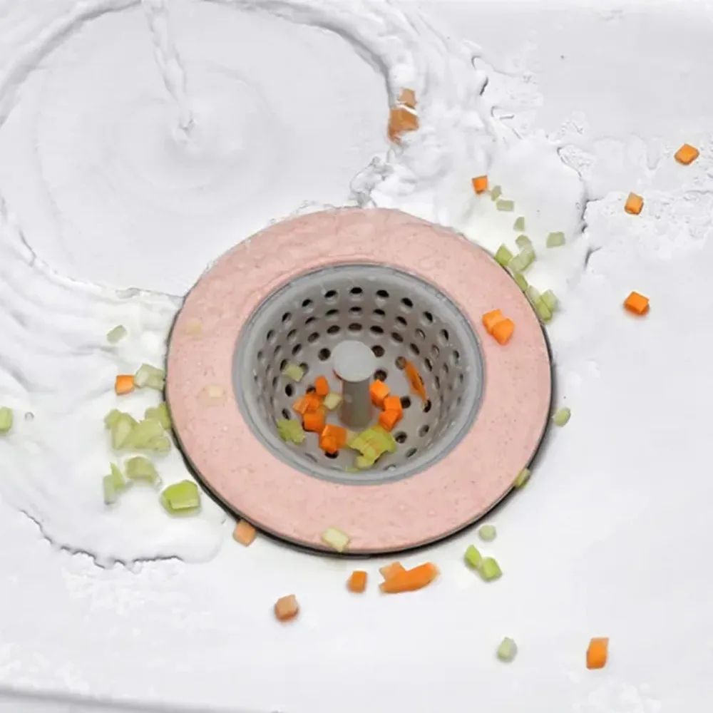Silicone AntiClog Drain Filter Hair Catcher Flexible Sink Strainer Cover 0