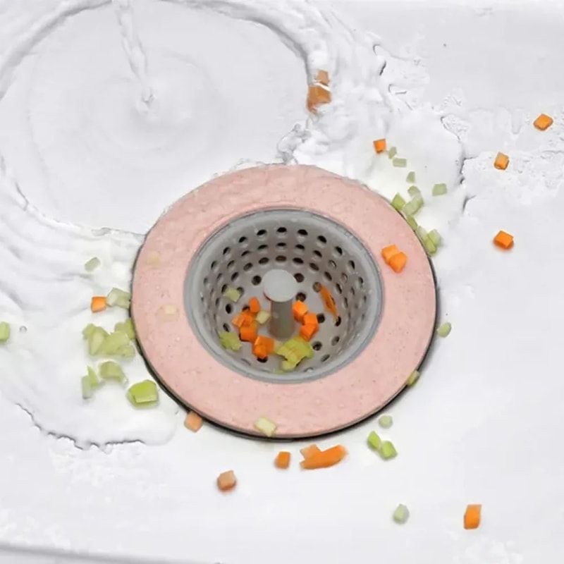 Silicone AntiClog Drain Filter Hair Catcher Flexible Sink Strainer Cover 0