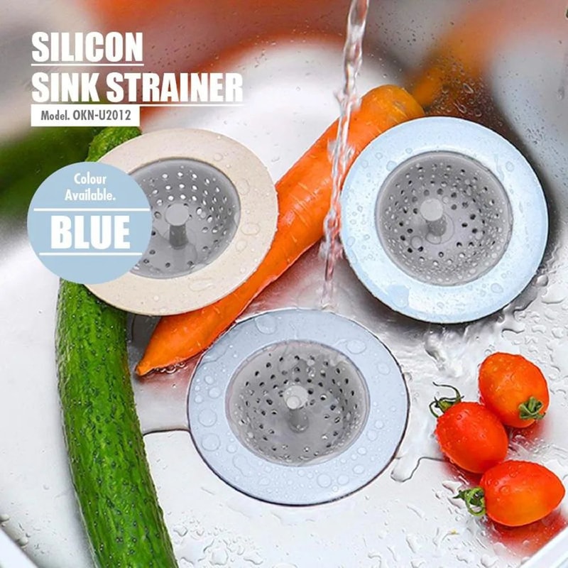 Silicone AntiClog Drain Filter Hair Catcher Flexible Sink Strainer Cover 3