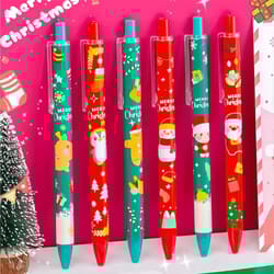 20pc festive inkflow cartoon gel pen set – 0.5mm quick-dry black ink pens for school, office & christmas gifting