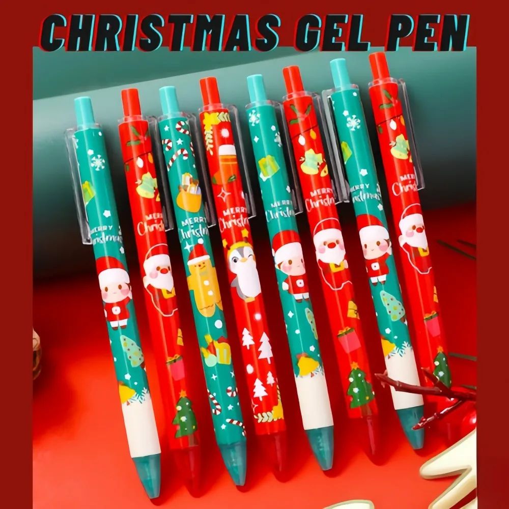 20pc Festive InkFlow Cartoon Gel Pen Set 05mm QuickDry Black Ink Pens For School Office Christmas 5
