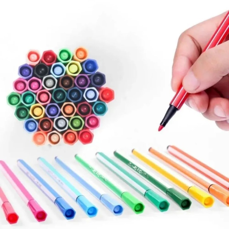 Premium Washable Colored Markers 12182436Color Artist Drawing Set For Students Hobbyists 4