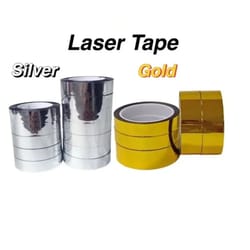 glitterfoil 50m gold & silver washi tape – slim decorative diy packaging tape