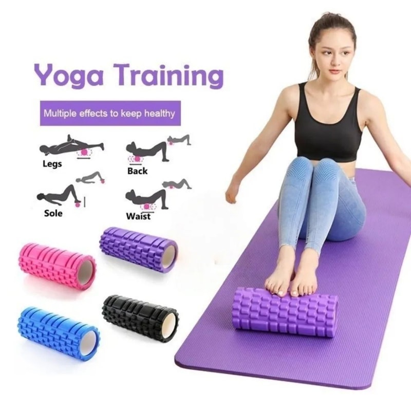 Compact Pilates Yoga Foam Roller Deep Muscle Massage Recovery Column 2