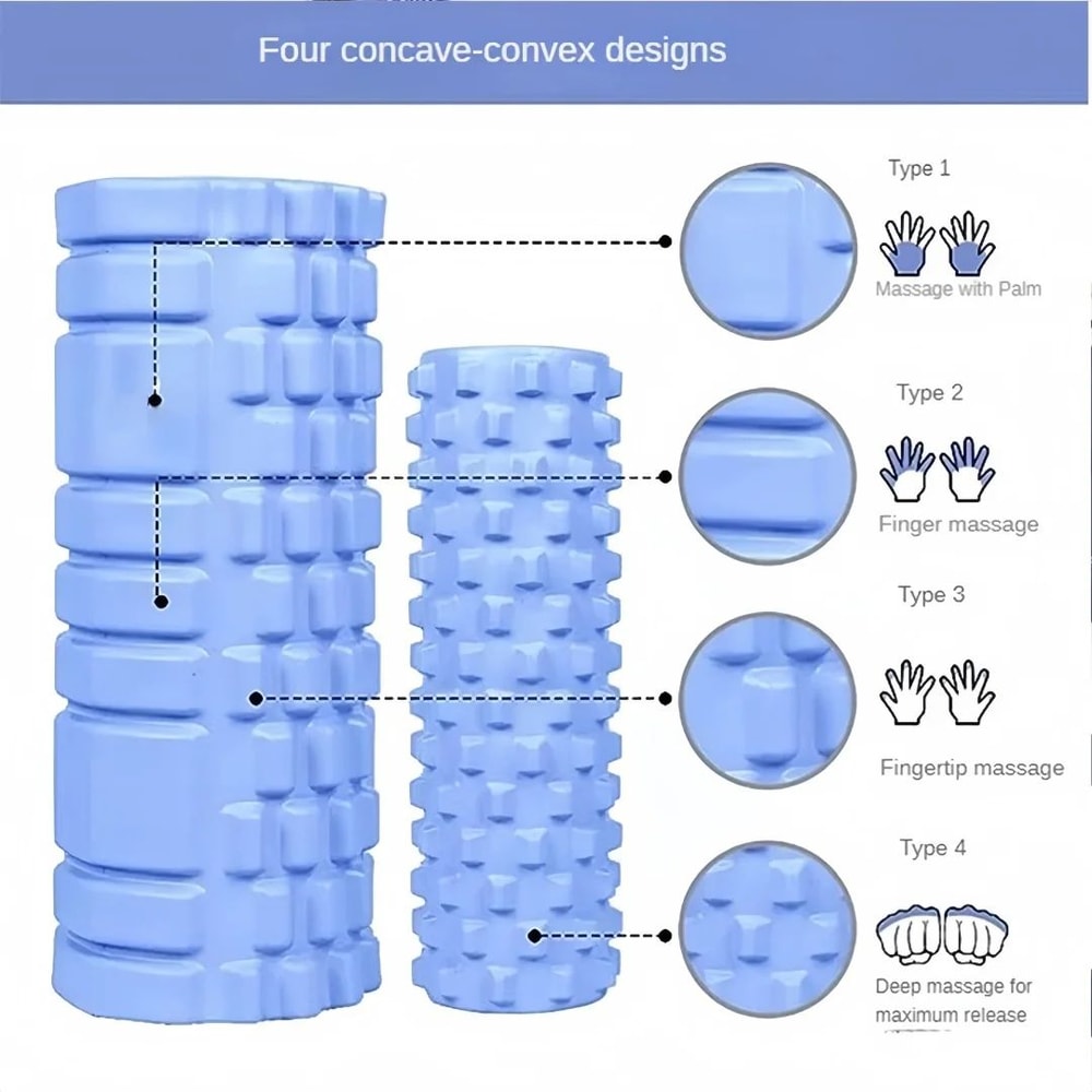 Compact Pilates Yoga Foam Roller Deep Muscle Massage Recovery Column 6