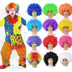 vibrant curly clown wig for parties & cosplay