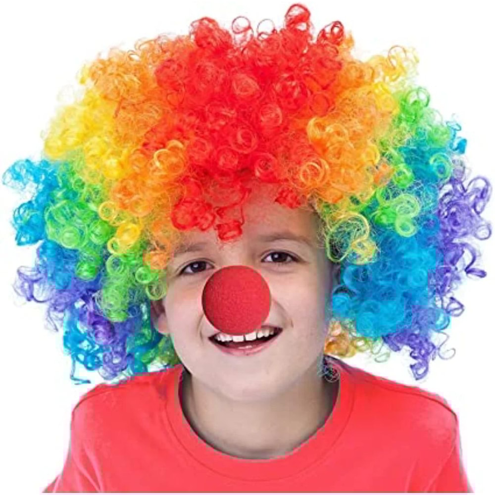 Vibrant Curly Clown Wig For Parties Cosplay 1