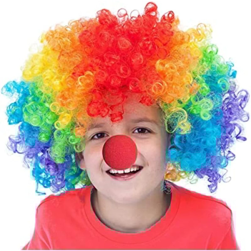 Vibrant Curly Clown Wig For Parties Cosplay 1