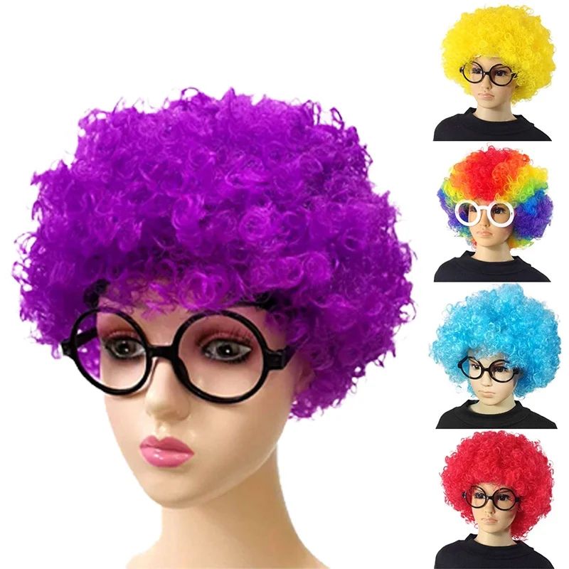 Vibrant Curly Clown Wig For Parties Cosplay 3