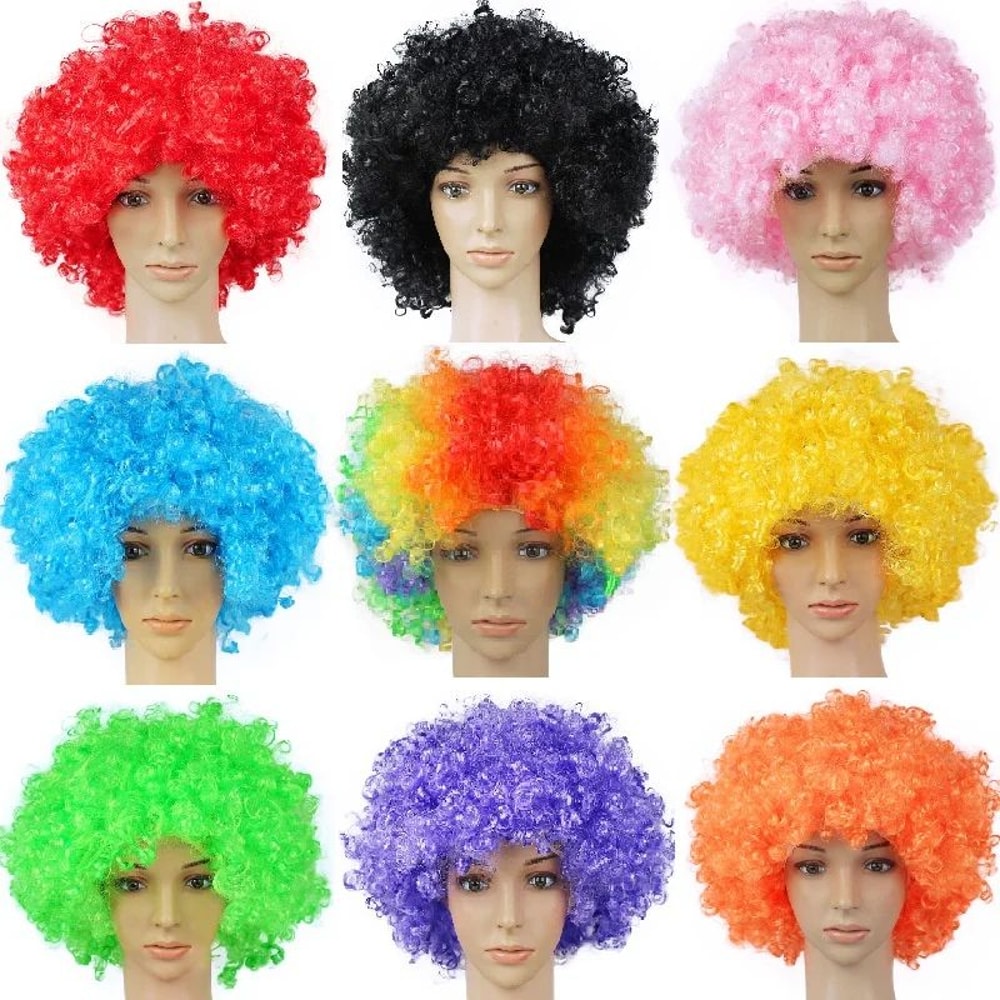 Vibrant Curly Clown Wig For Parties Cosplay 4