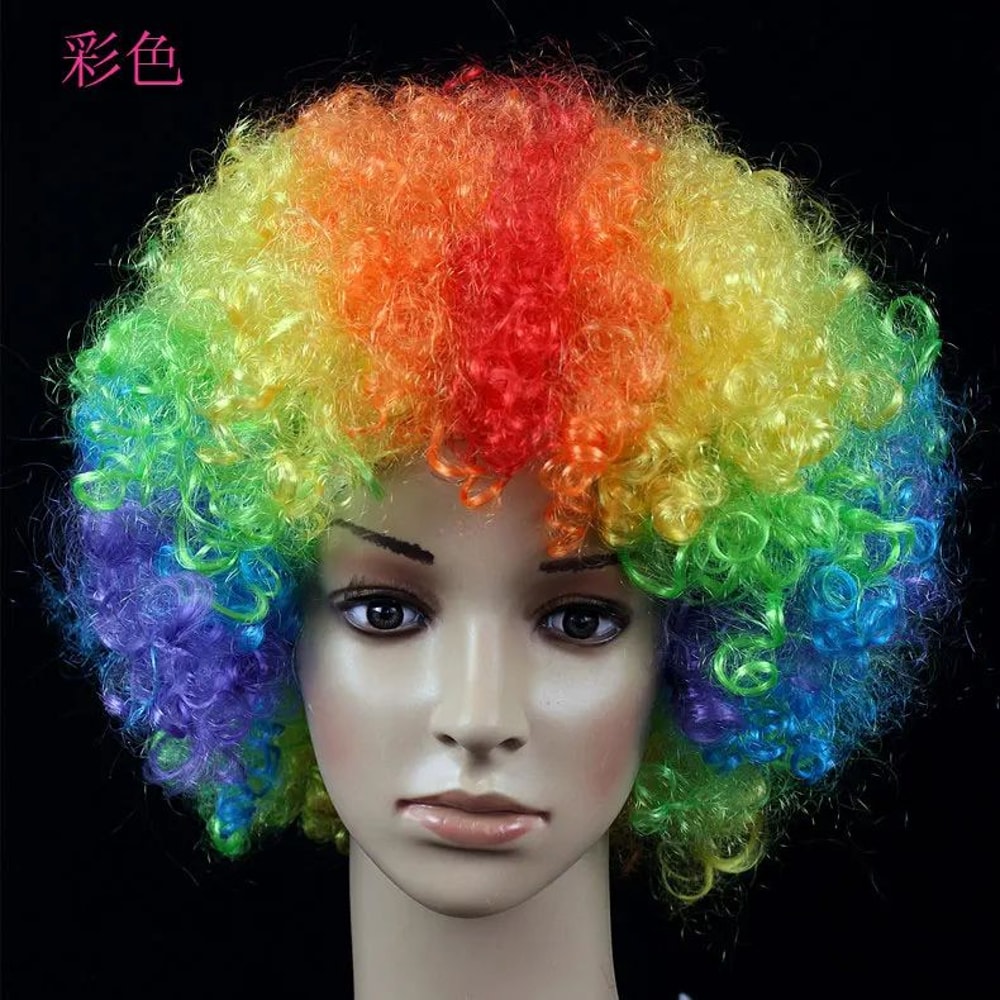 Vibrant Curly Clown Wig For Parties Cosplay 9