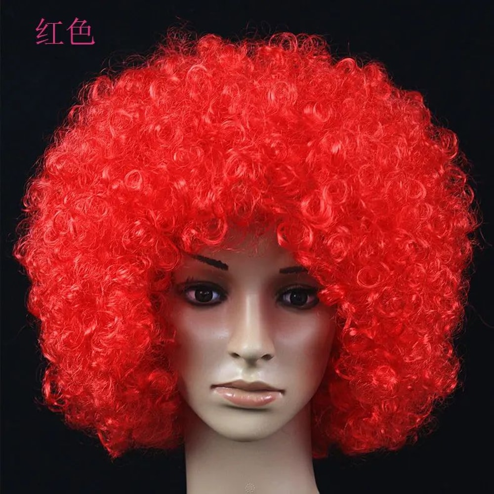 Vibrant Curly Clown Wig For Parties Cosplay 17