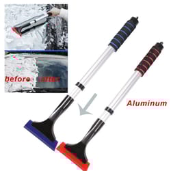 extendable aluminum snow & ice remover – telescopic car snow brush & ice scraper