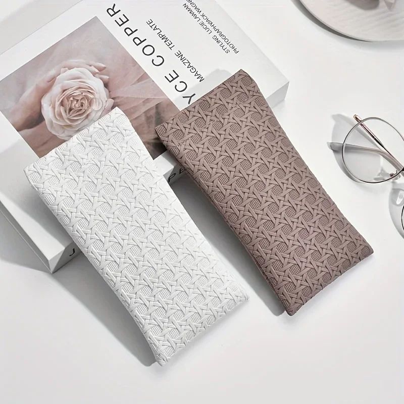 Portable SqueezeTop Travel Sunglass Case Soft Leather Eyewear Pouch 4