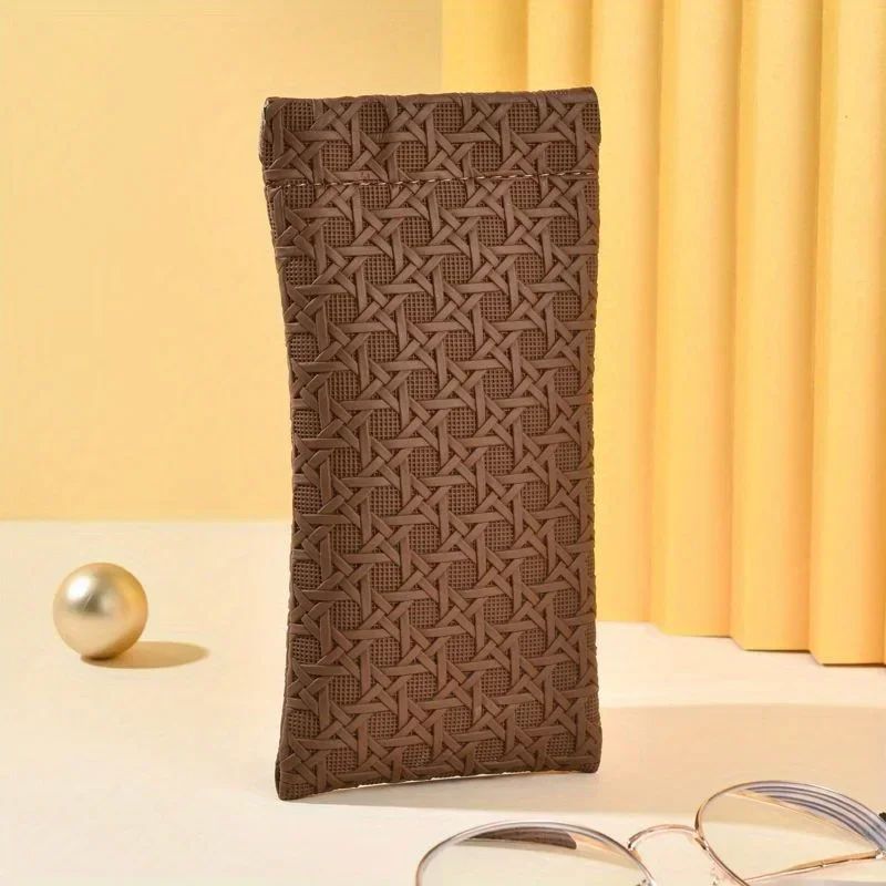 Portable SqueezeTop Travel Sunglass Case Soft Leather Eyewear Pouch 5