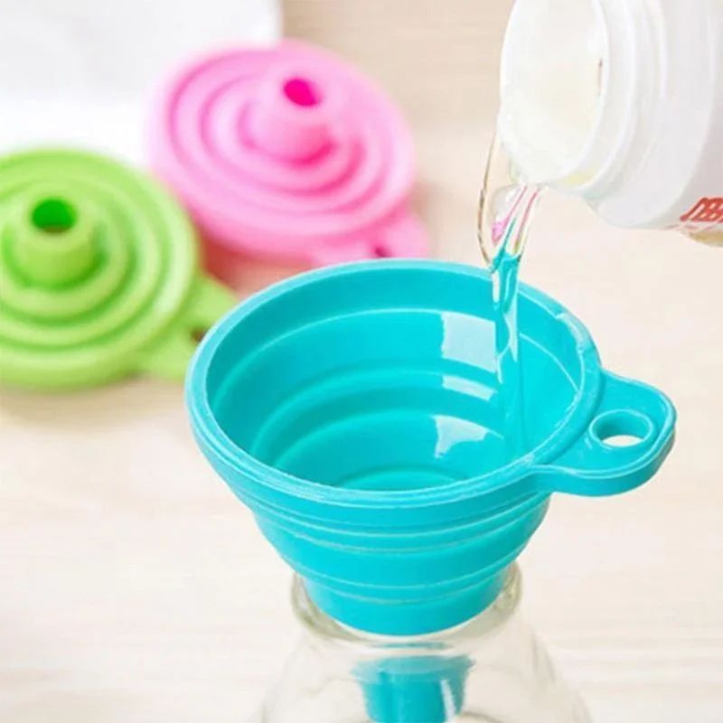 Practical Foldable Silicone Funnel Compact Collapsible Kitchen Tool 2