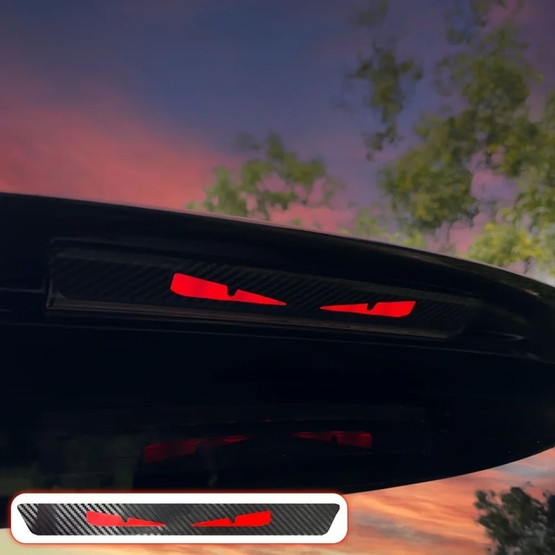 MonsterEyes Devil Eyes Tail Light Decal Carbon Fiber Rear Light Sticker Night Projection Sticker 3
