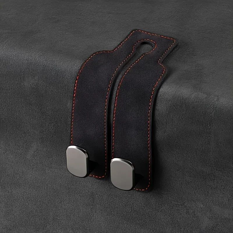 Premium Car Seat Back Hook Leather ABS Headrest Purse Hook 7