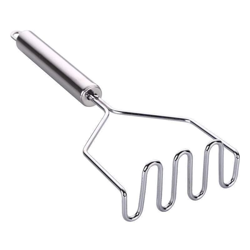 Premium Stainless Steel Kitchen Masher Manual Vegetable Fruit Potato Crusher 4