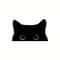 Playful Cat Vinyl Car Sticker Waterproof Cute Eyes Car Decal 1