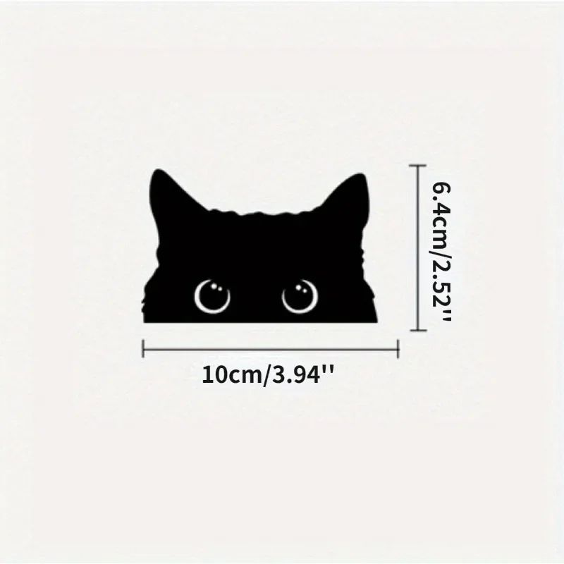 Playful Cat Vinyl Car Sticker Waterproof Cute Eyes Car Decal 6