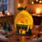 Christmas Cozy Snowy Lemon Coffee Shop LED Village Ornament 0