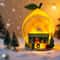 Christmas Cozy Snowy Lemon Coffee Shop LED Village Ornament 2