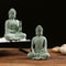 ZenSerenity Mini Buddha Aquarium Statue Green Sandstone Zen Fish Tank Decor 1