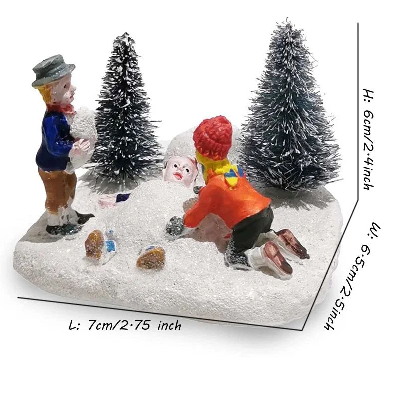 Classic Christmas Village Playing Kids Figurine Set Collectible Holiday Scene Decor For Home Fire 1