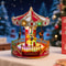 Cozy Christmas LED Musical Carousel Animated Holiday Table Decoration 2