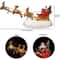 Santas Illuminated Sleigh Reindeer Holiday Village Centerpiece 6