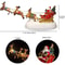 Santas Illuminated Sleigh Reindeer Holiday Village Centerpiece 6